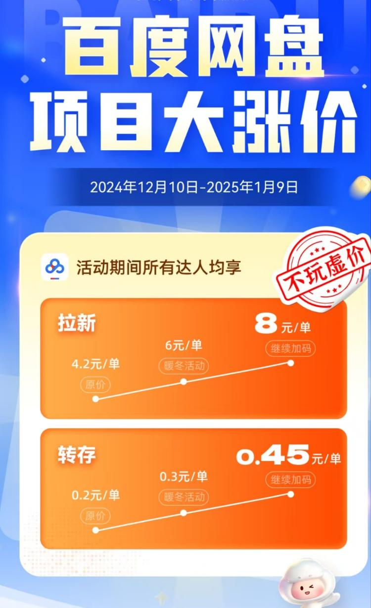 百度网盘拉新大涨价-网创情报论坛-网创情报-推咖网创