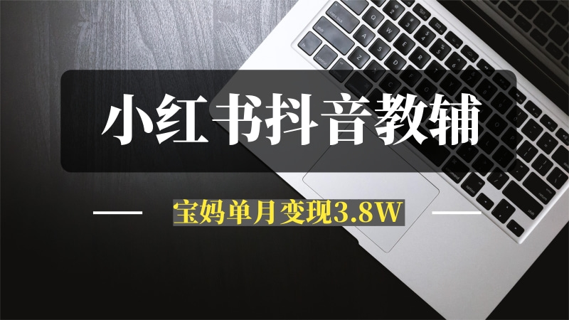 零基础宝妈如何在小红书和抖音上月入3.8万？拆解教辅项目的赚钱之道！-推咖网创